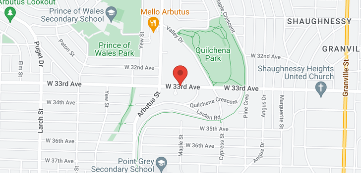 map of 211 2083 W 33RD AVENUE